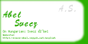 abel svecz business card